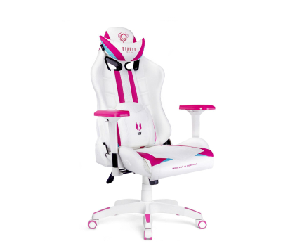 Fotel gamingowy Diablo Chairs X-Ray 2.0 Normal Size Różowo-biały